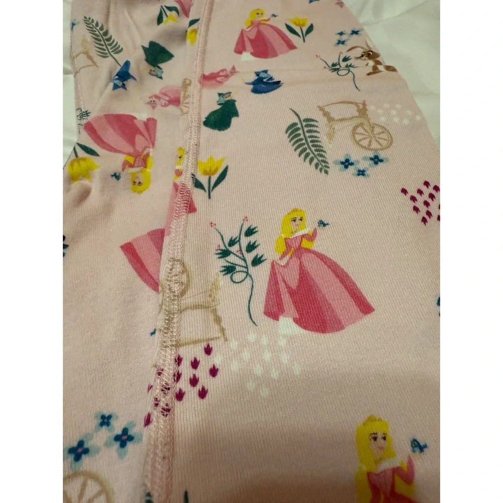 Hanna Andersson Disney Cinderella Pink Princess Long John PJ Bottoms Size 8 130
